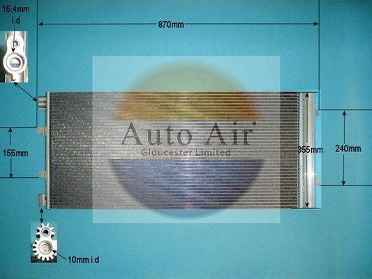 Auto Air 16-9945 A/C Condenser Air Conditioning Fits Nissan Renault Vauxhall