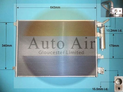 Auto Air 16-1452 A/C Condenser Air Conditioning Fits Nissan Qashqai/Qashqai+2