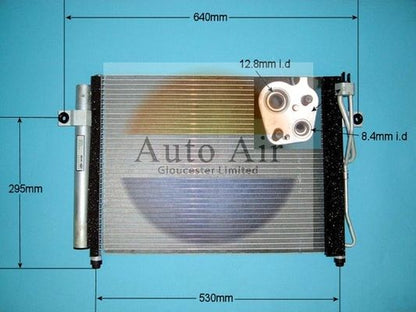 AUTO AIR 16-0009 Air Conditioning Condenser A/C Air Con Fits Hyundai Getz