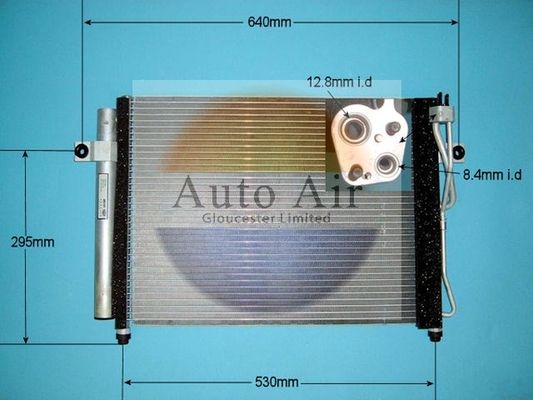 AUTO AIR 16-0009 Air Conditioning Condenser A/C Air Con Fits Hyundai Getz