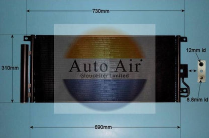 AUTO AIR 16-1441 Air Condenser A/C Air Conditioning Fits Chevrolet Vauxhall