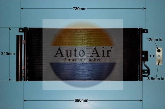 AUTO AIR 16-1441 Air Condenser A/C Air Conditioning Fits Chevrolet Vauxhall