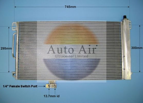AUTO AIR 16-1351 Air Condenser A/C Air Conditioning Fits Mercedes-Benz SLK