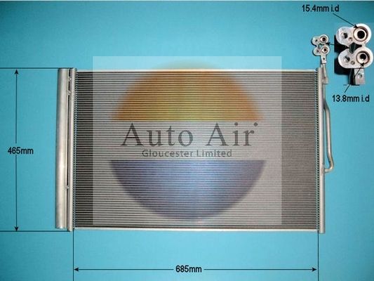 AUTO AIR 16-6228 Air Conditioning Condenser Air Con Replacement Fits VW Touareg