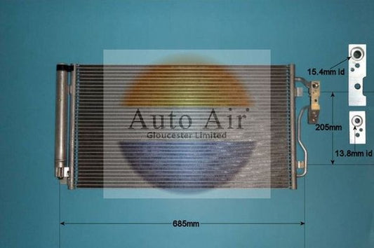 AUTO AIR 16-9948 Air Conditioning Condenser Air Con Replacement Fits Alpina BMW