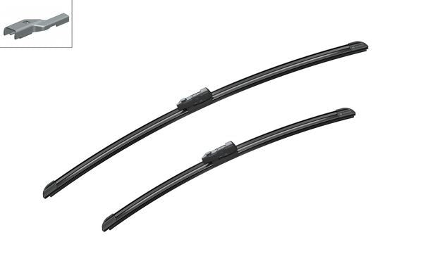 2 x BOSCH AEROTWIN A980S Flat Wiper Blades (Pair) 600/475mm Fits BMW Skoda VW