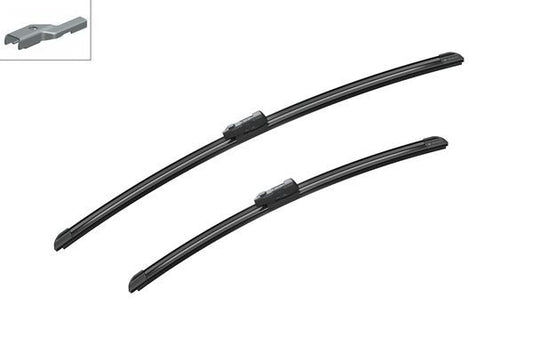 2 x BOSCH AEROTWIN A980S Flat Wiper Blades (Pair) 600/475mm Fits BMW Skoda VW