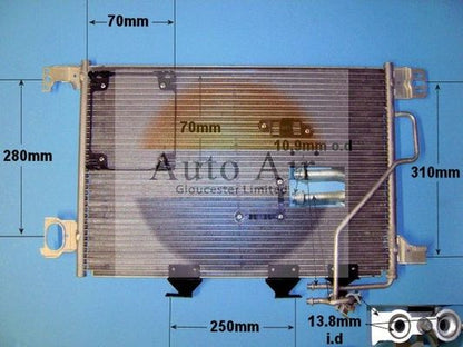 AUTO AIR 16-6694 Air Conditioning Condenser Fits Mercedes-Benz C-Class CLK