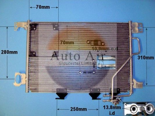 AUTO AIR 16-6694 Air Conditioning Condenser Fits Mercedes-Benz C-Class CLK