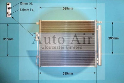 Auto Air 16-9828 Air Conditioning Condenser Fits Hyundai Santa Fe Grand Santa Fé