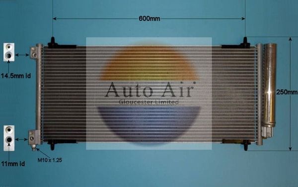 AUTO AIR 16-9929 Air Conditioning Condenser Fits Citroen C5 C6 Peugeot 407 607