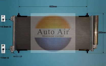 AUTO AIR 16-9929 Air Conditioning Condenser Fits Citroen C5 C6 Peugeot 407 607