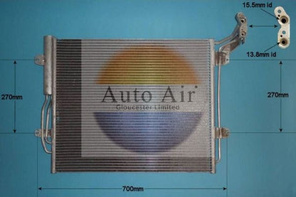 Auto Air 16-9977 A/C Condenser Air Conditioning Fits Seat Alhambra VW Sharan