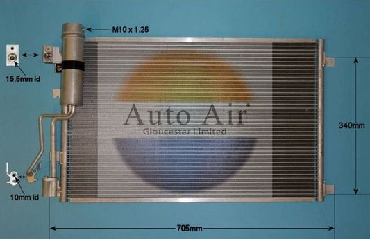 Auto Air 16-1347 A/C Condenser Air Conditioning Fits Nissan Qashqai/Qashqai+2
