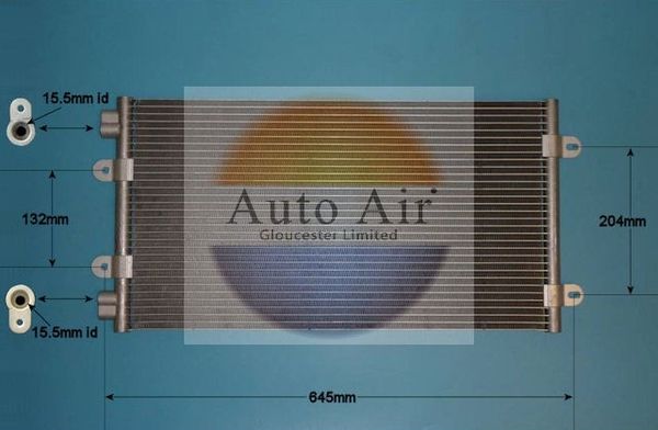 AUTO AIR 16-1120 Air Conditioning Condenser Air Con Replacement Fits Fiat Punto