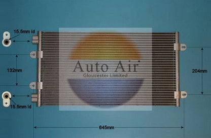 AUTO AIR 16-1120 Air Conditioning Condenser Air Con Replacement Fits Fiat Punto