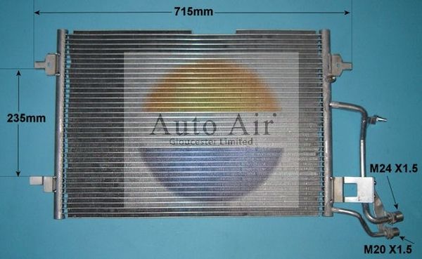 AUTO AIR 16-6146 Air Conditioning Condenser A/C Air Con Replacement For Audi A4