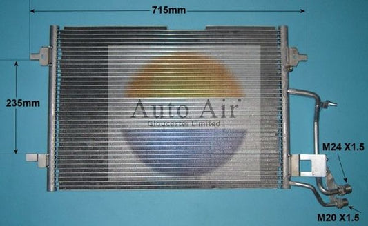 AUTO AIR 16-6146 Air Conditioning Condenser A/C Air Con Replacement For Audi A4