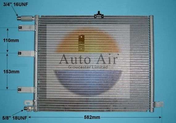 AUTO AIR 16-6499 Air Conditioning Condenser Air Con Replacement Fits Saab 9000