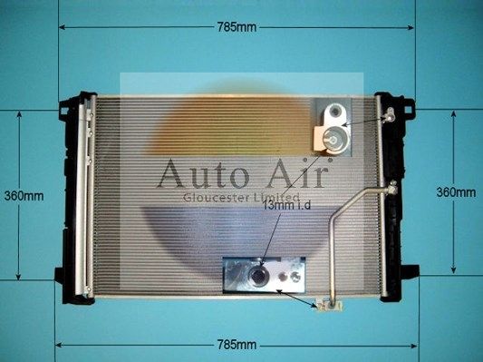 AUTO AIR 16-9937 Air Conditioning Condenser A/C Air Con Fits Mercedes-Benz
