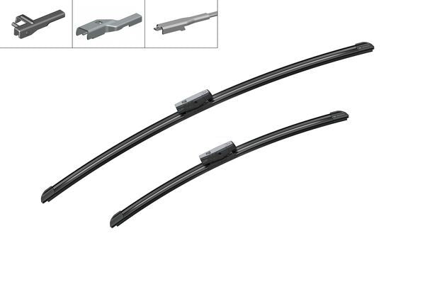 2x BOSCH Wiper Blades (Pair) For Alpina BMW Fiat Ford Jaguar Land Rover Mercedes
