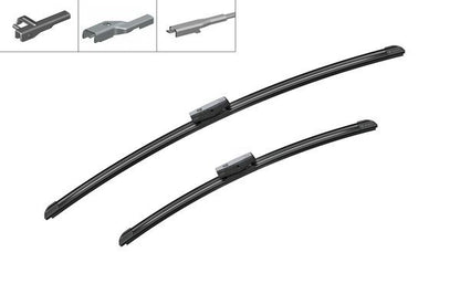 2x BOSCH Wiper Blades (Pair) For Alpina BMW Fiat Ford Jaguar Land Rover Mercedes