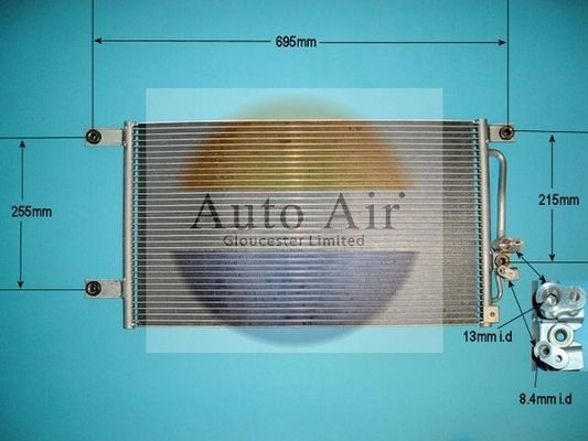 AUTO AIR 16-1073 Air Conditioning Condenser Air Con Replacement Fits Mitsubishi