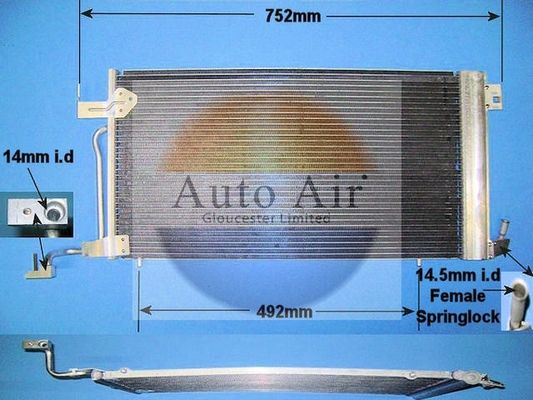 AUTO AIR 16-1250 Air Conditioning Condenser A/C Air Con Fits Peugeot 306