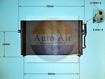 AUTO AIR 16-6545 Air Conditioning Condenser A/C Air Con Fits Volvo S40 V40
