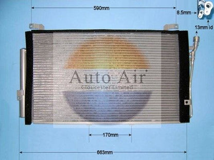 AUTO AIR 16-9761 Air Conditioning Condenser A/C Air Con Fits Hyundai Matrix