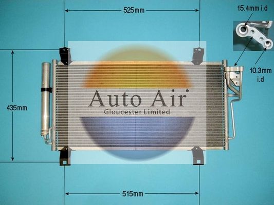Auto Air 16-9940 A/C Air Con Condenser Air Conditioning Fits Mazda Mazda6
