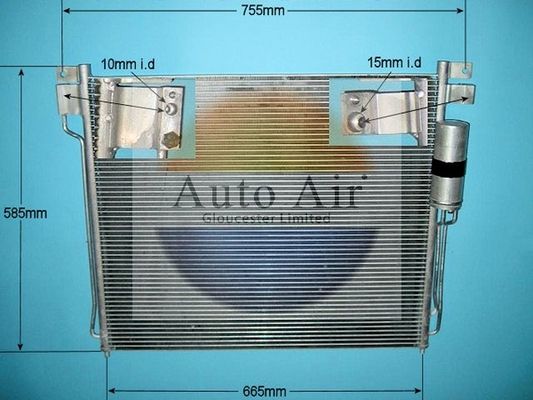AUTO AIR 16-0003 Air Conditioning Condenser A/C Air Con Replacement Fits Nissan