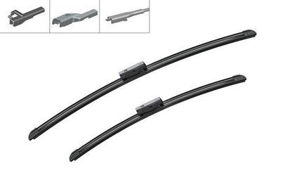 2x BOSCH Wiper Blades (Pair) Fits Alpina Audi BMW Infiniti Jaguar Land Rover