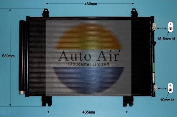 AUTO AIR 16-9675 Air Conditioning Condenser A/C Air Con Replacement For Lexus LS