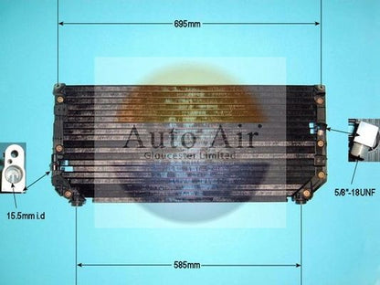 AUTO AIR 16-1011 Air Conditioning Condenser A/C Air Con Fits Toyota Corolla