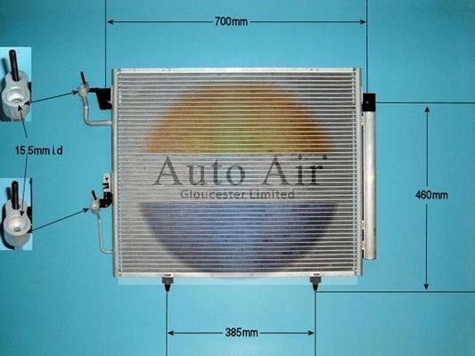 AUTO AIR 16-1059 Air Conditioning Condenser Fits Mitsubishi Pajero/Shogun