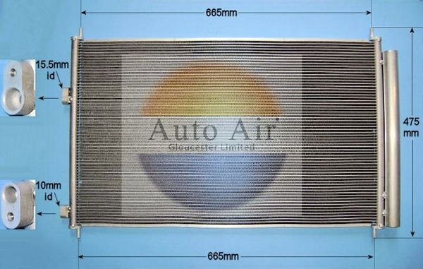 Auto Air 16-1090 A/C Air Con Condenser Air Conditioning Fits Toyota Previa RAV4