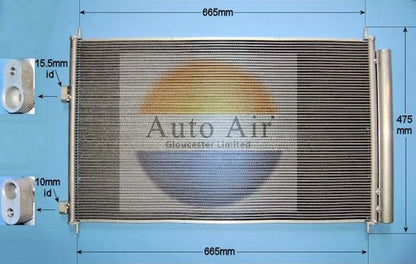 Auto Air 16-1090 A/C Air Con Condenser Air Conditioning Fits Toyota Previa RAV4