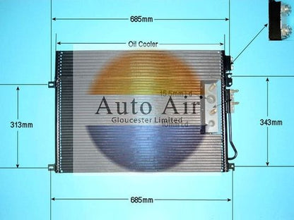 AUTO AIR 16-1353 Air Conditioning Condenser Fits Jeep Commander Grand Cherokee