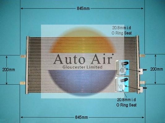 Auto Air 16-9001 Air Conditioning Condenser Fits Ford Transit Transit Tourneo