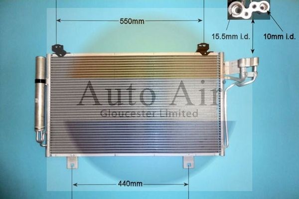 Auto Air 16-2064 A/C Air Con Condenser Air Conditioning Fits Mazda Mazda3 Mazda6