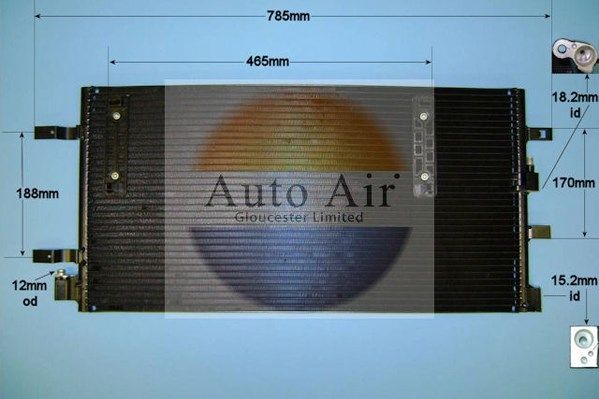 AUTO AIR 16-9705 Air Conditioning Condenser Fits Audi A4 A4 Allroad A5 A6 Q5