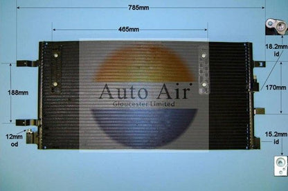 AUTO AIR 16-9705 Air Conditioning Condenser Fits Audi A4 A4 Allroad A5 A6 Q5