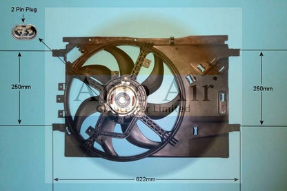 AUTO AIR 05-1308 Radiator Fan Electric Motor Centre Cooling System Fits Fiat
