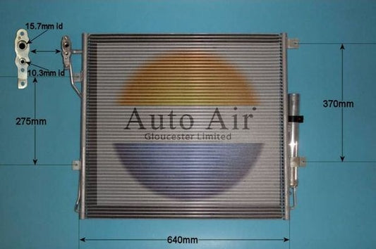 AUTO AIR 16-1401 Air Conditioning Condenser Air Con Replacement Fits Land Rover