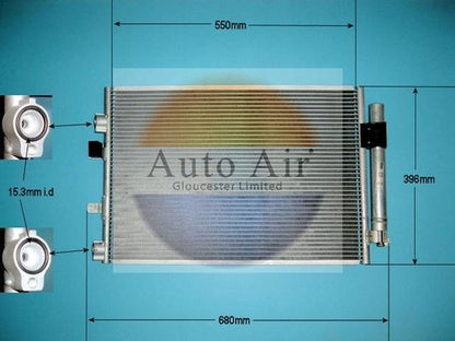 AUTO AIR 16-6226 Air Conditioning Condenser A/C Fits Ford C-Max Grand C-Max