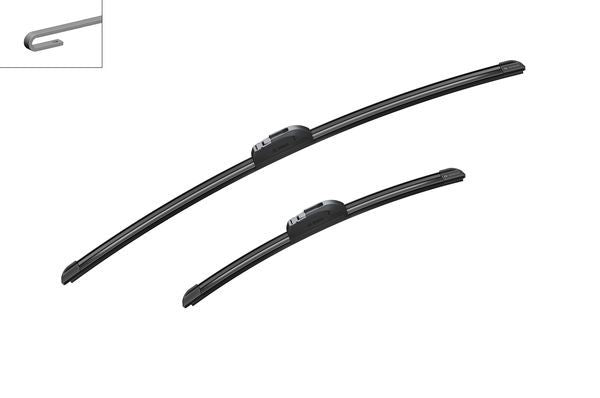 2x BOSCH Wiper Blades (Pair) Fits Honda Hyundai Kia Lexus Mazda Nissan Renault