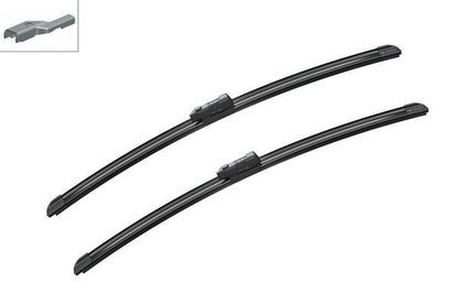 2 x BOSCH AEROTWIN A052S Flat Wiper Blades (Pair) 530/530mm Length Fits Skoda