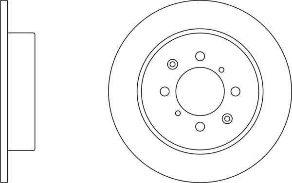 Brake Disc Rear Solid 61mm Diameter Fits Honda Civic MG MG ZR MG ZS AP ...