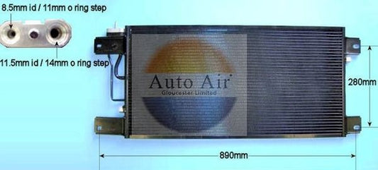 AUTO AIR 16-5003 Air Conditioning Condenser A/C Air Con Replacement Fits SCANIA